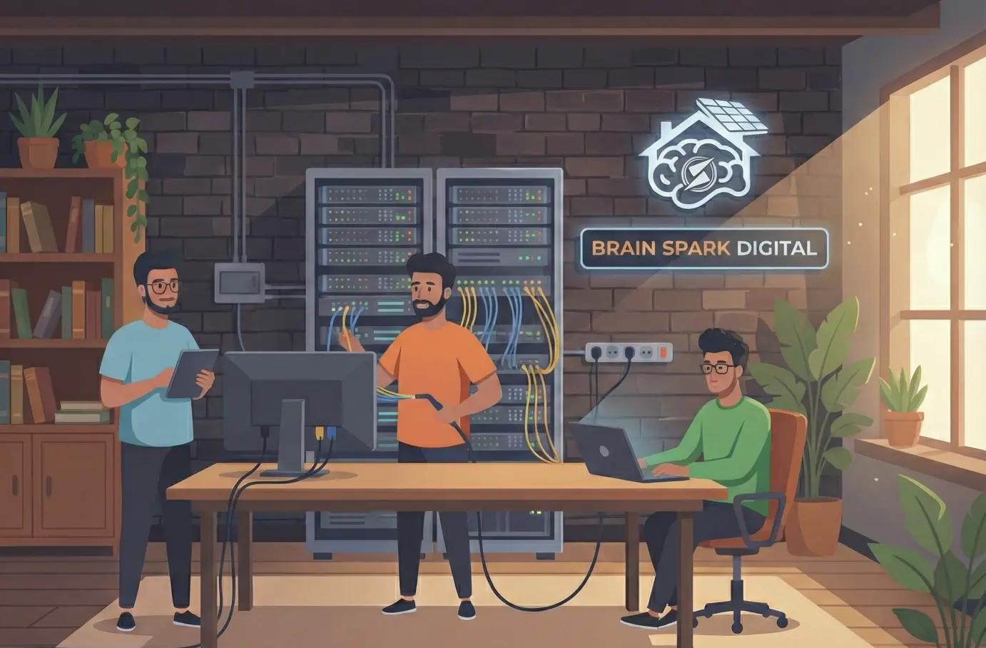 BrainSpark Digital team working together